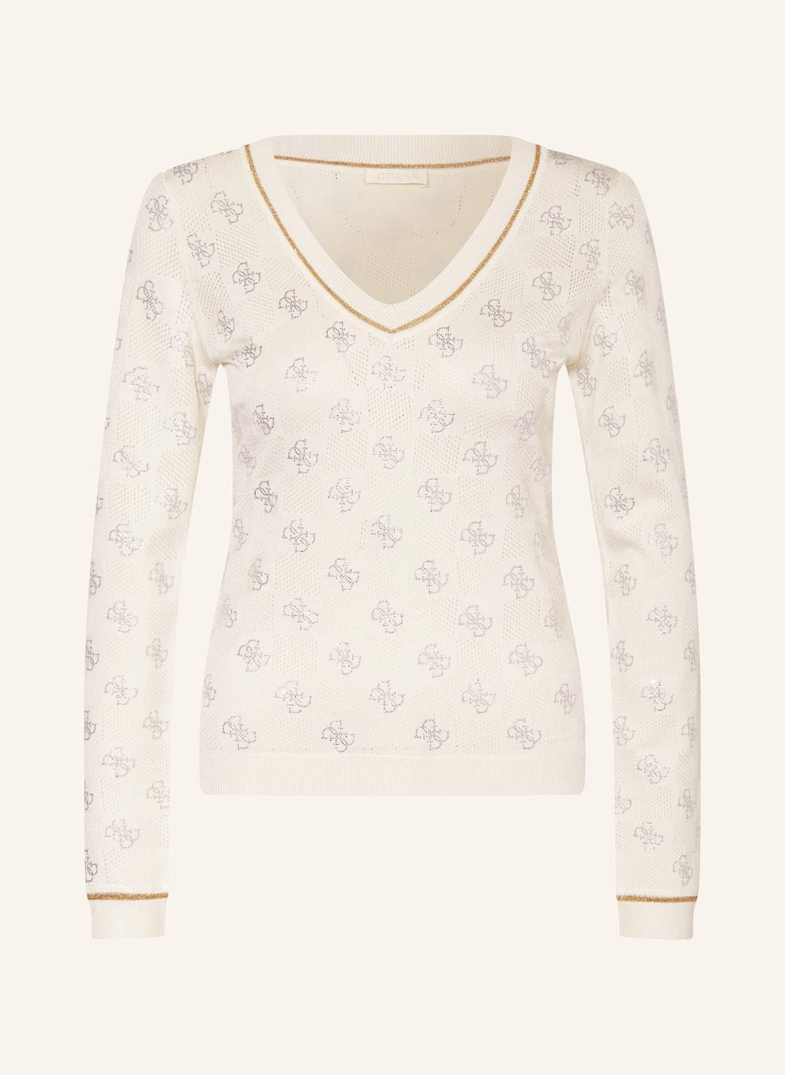 Guess Pullover Rosie Mit Schmucksteinen weiss Guess Pullover Rosie Mit Schmucksteinen weiss von Guess