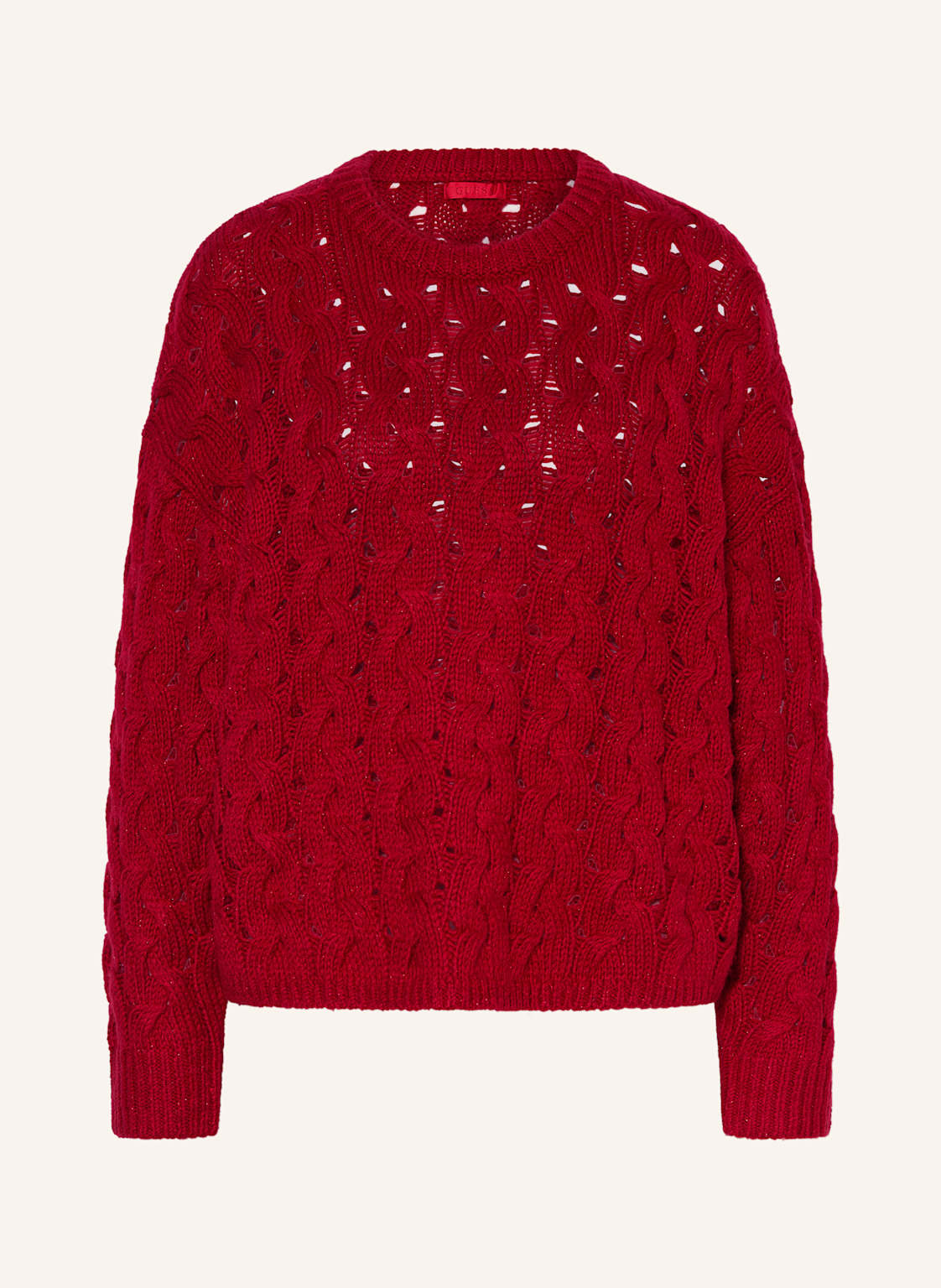 Guess Pullover Tawnya Mit Glitzergarn rot von Guess