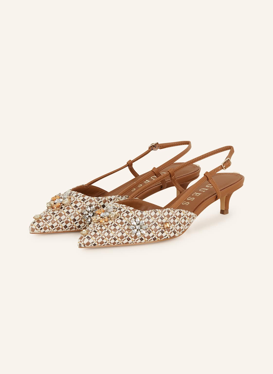 Guess Slingpumps Jesseny Mit Schmucksteinen beige Guess Slingpumps Jesseny Mit Schmucksteinen beige von Guess
