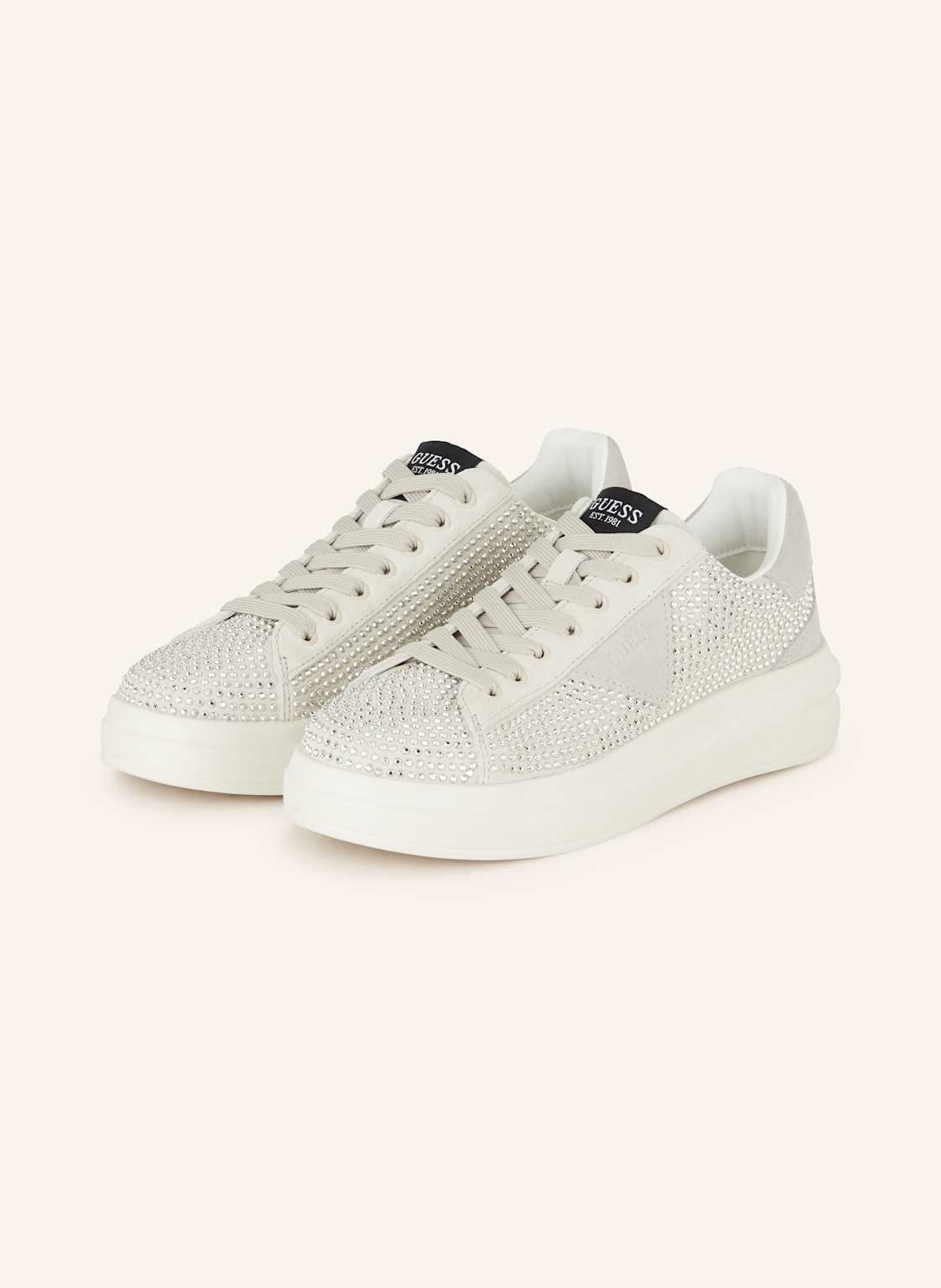 Guess Sneaker Elbina Mit Schmucksteinen weiss Guess Sneaker Elbina Mit Schmucksteinen weiss von Guess