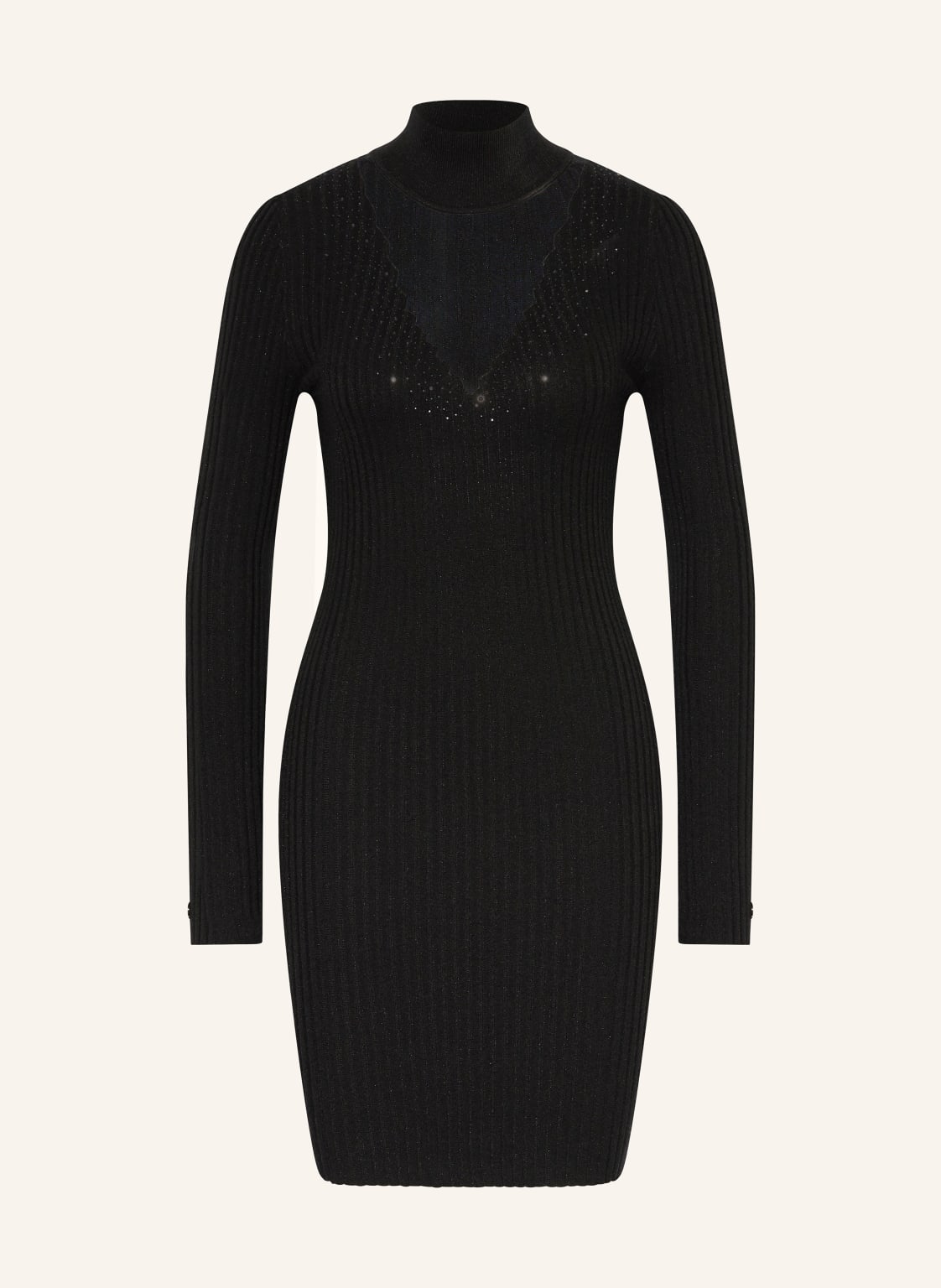 Guess Strickkleid Alice Mit Glitzergarn Und Schmucksteinen schwarz Guess Strickkleid Alice Mit Glitzergarn Und Schmucksteinen schwarz von Guess
