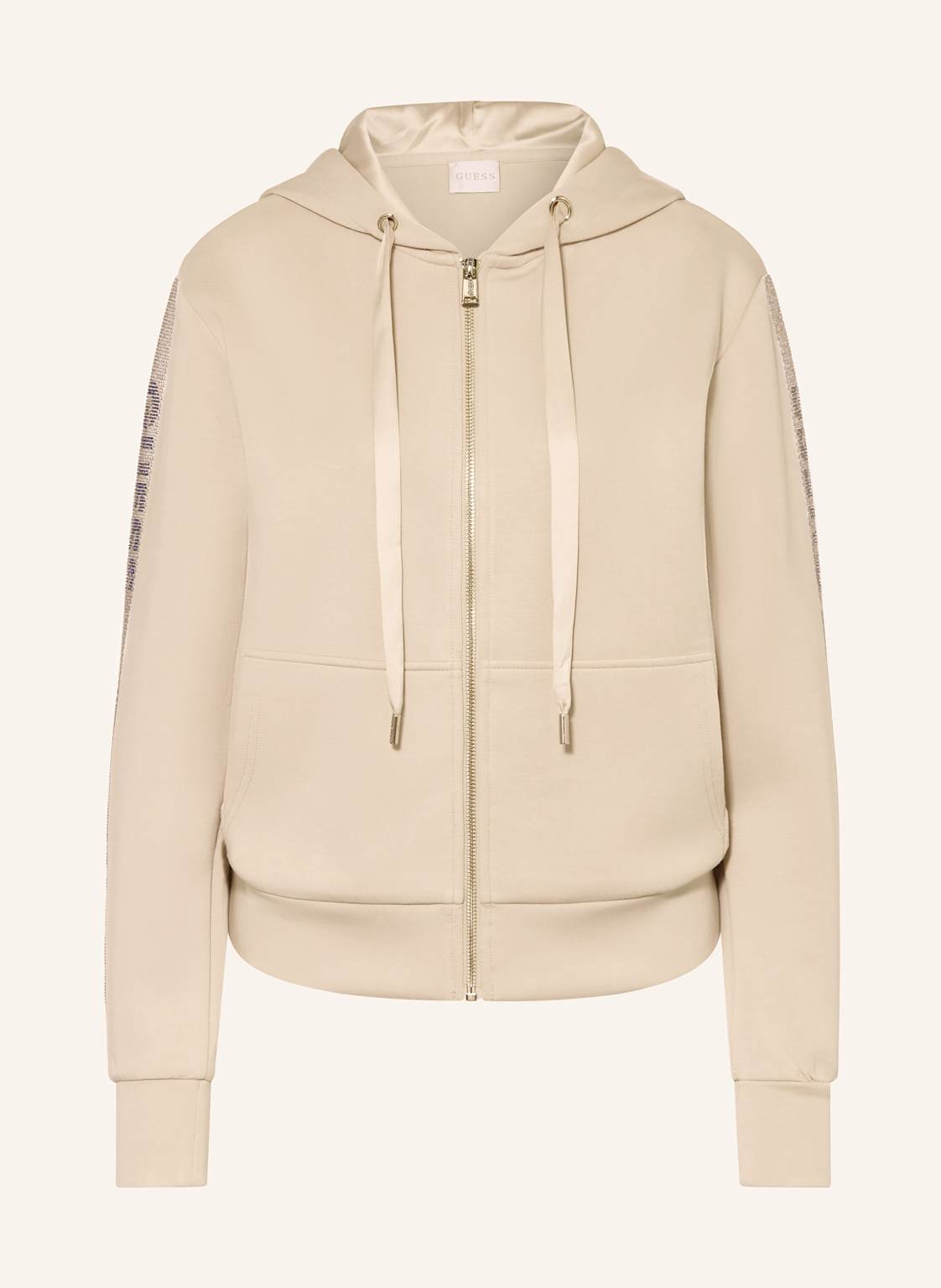 Guess Sweatjacke Mit Schmucksteinen beige Guess Sweatjacke Mit Schmucksteinen beige von Guess