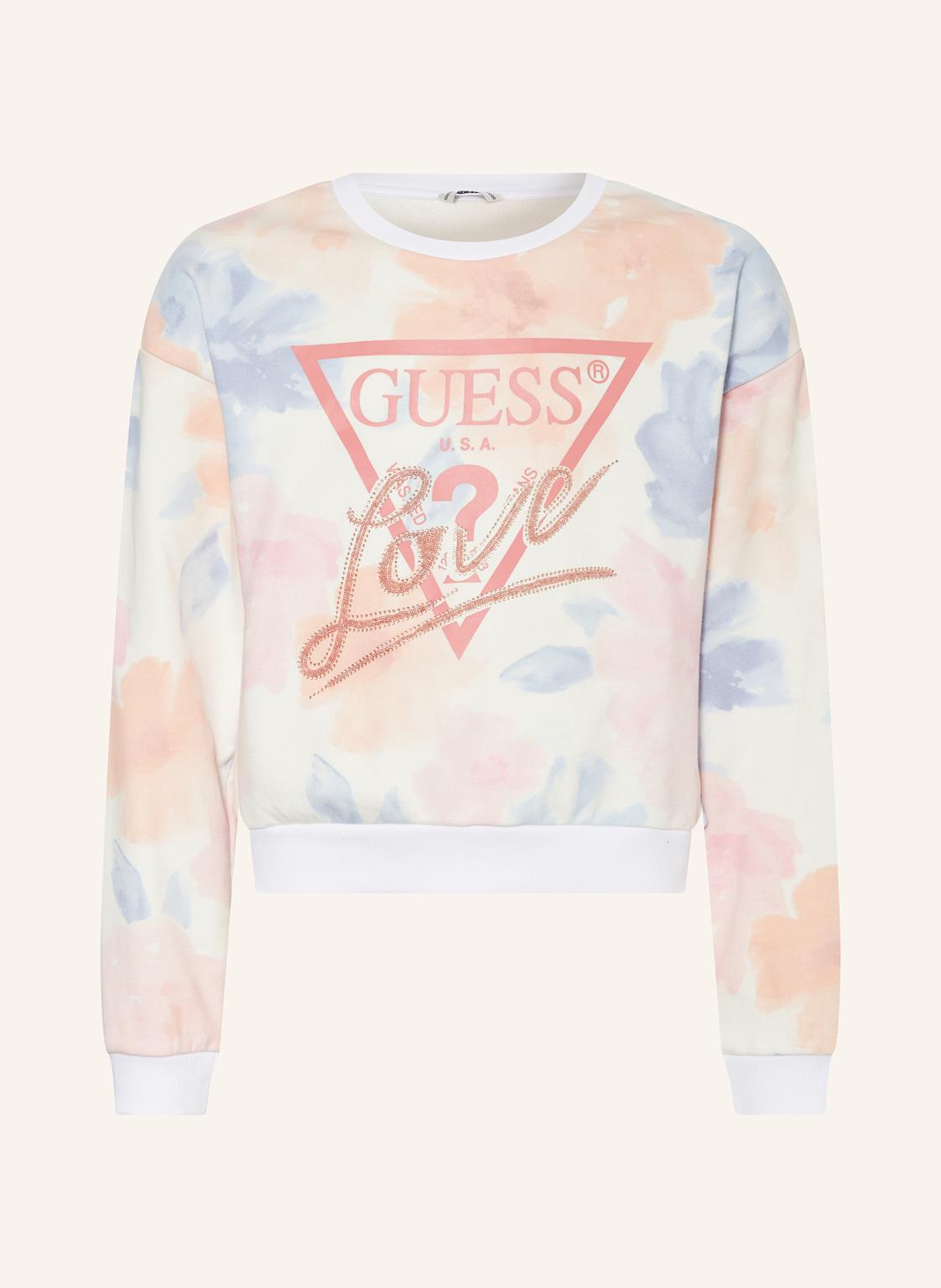 Guess Sweatshirt Mit Schmucksteinen weiss von Guess