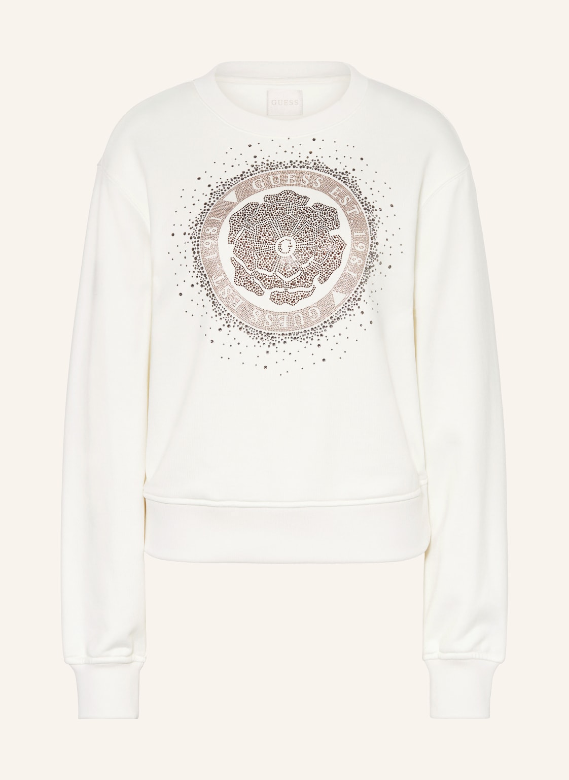 Guess Sweatshirt Mit Schmucksteinen weiss Guess Sweatshirt Mit Schmucksteinen weiss von Guess