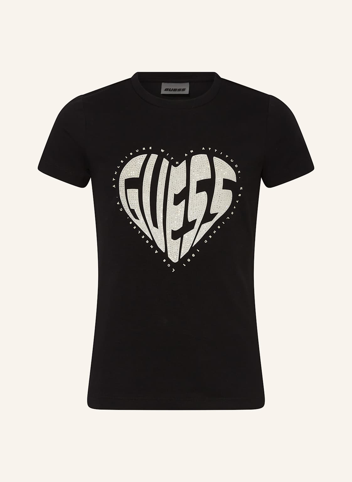 Guess T-Shirt Minime Mit Schmucksteinen schwarz Guess T-Shirt Minime Mit Schmucksteinen schwarz von Guess