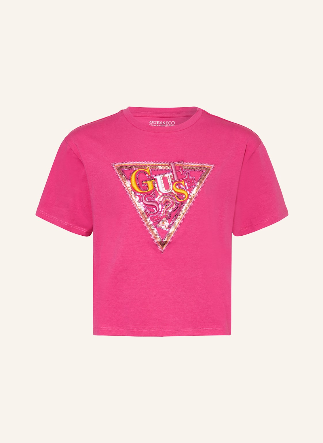 Guess T-Shirt Mit Pailletten pink von Guess
