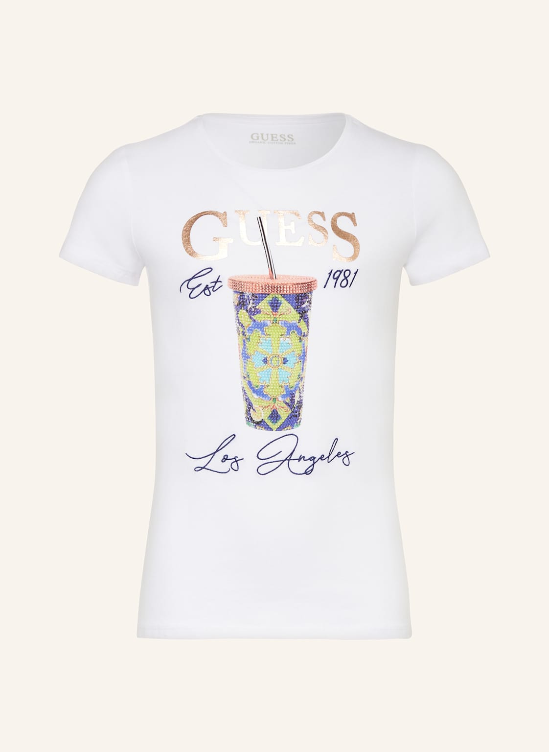 Guess T-Shirt Mit Pailletten weiss Guess T-Shirt Mit Pailletten weiss von Guess