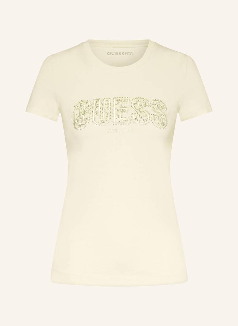 Guess T-Shirt Mit Schmucksteinen gelb von Guess