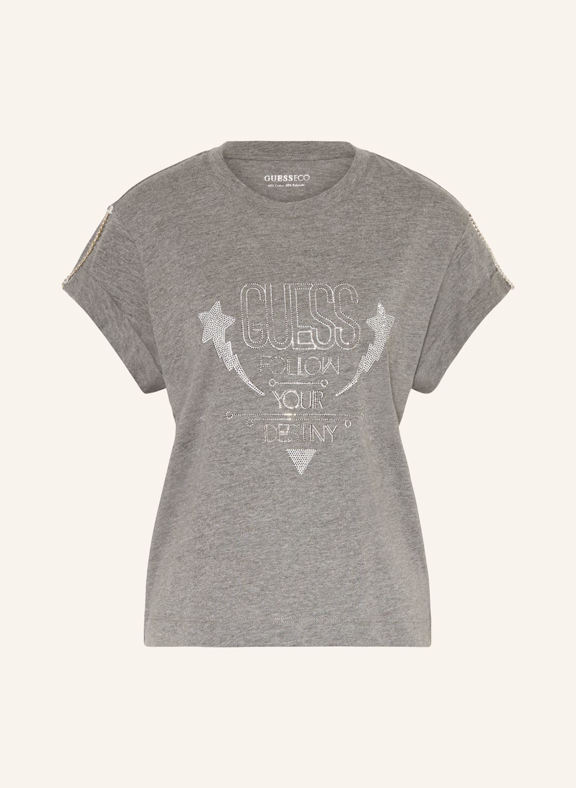 Guess T-Shirt Mit Schmucksteinen grau Guess T-Shirt Mit Schmucksteinen grau von Guess