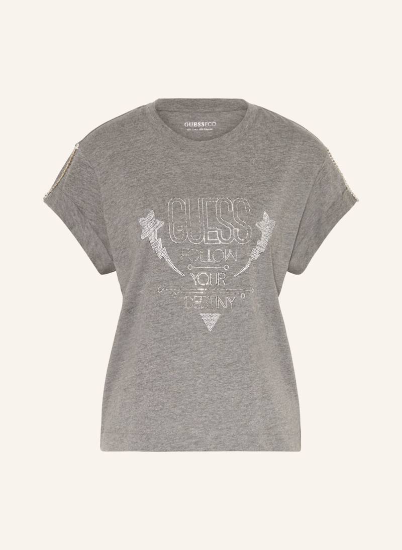 Guess T-Shirt Mit Schmucksteinen grau von Guess