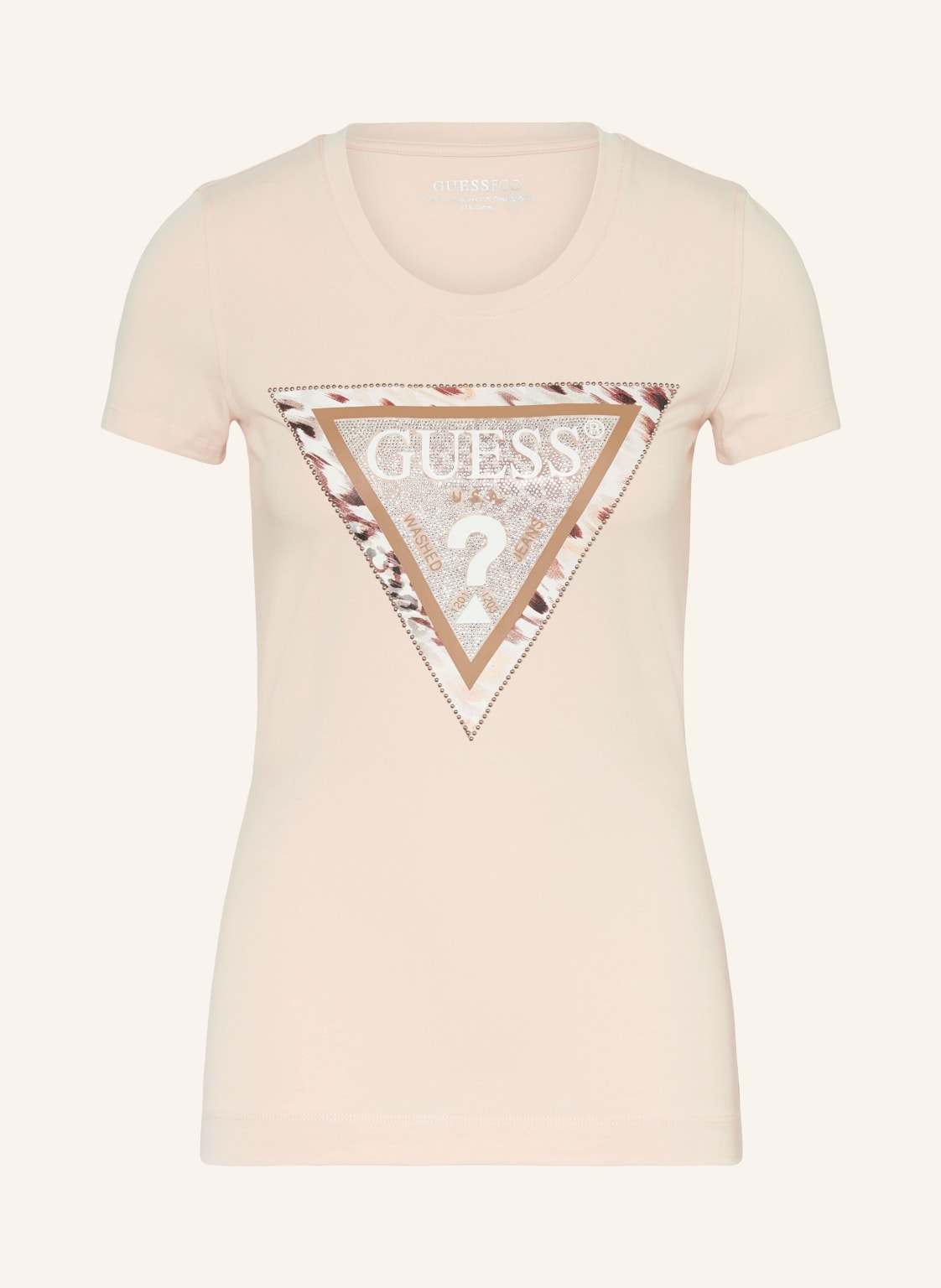 Guess T-Shirt Mit Schmucksteinen rosa von Guess