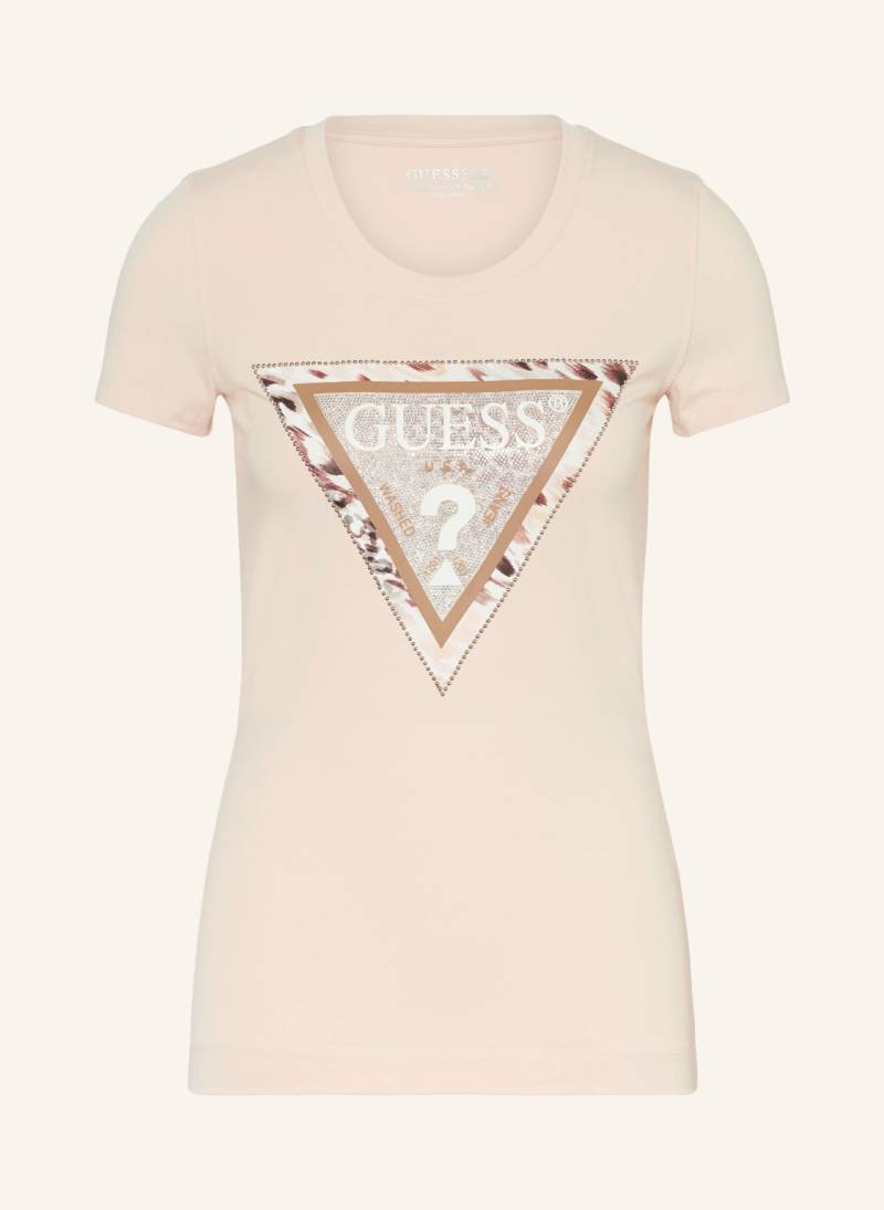 Guess T-Shirt Mit Schmucksteinen rosa von Guess