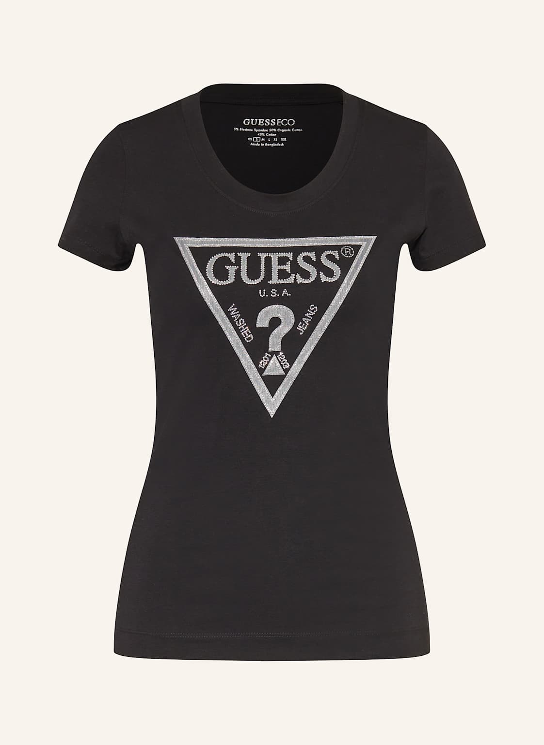 Guess T-Shirt Mit Schmucksteinen schwarz Guess T-Shirt Mit Schmucksteinen schwarz von Guess