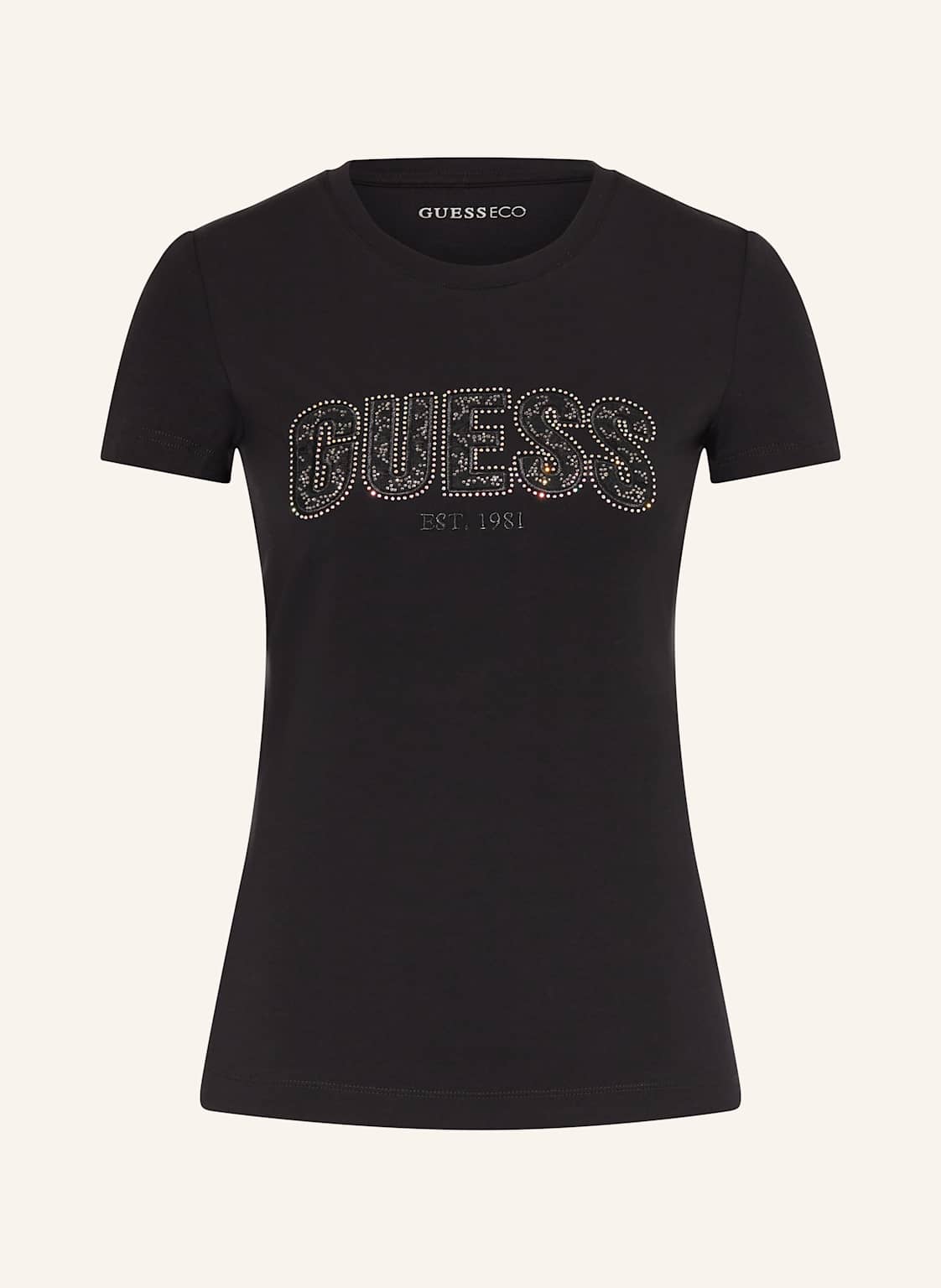 Guess T-Shirt Mit Schmucksteinen schwarz Guess T-Shirt Mit Schmucksteinen schwarz von Guess