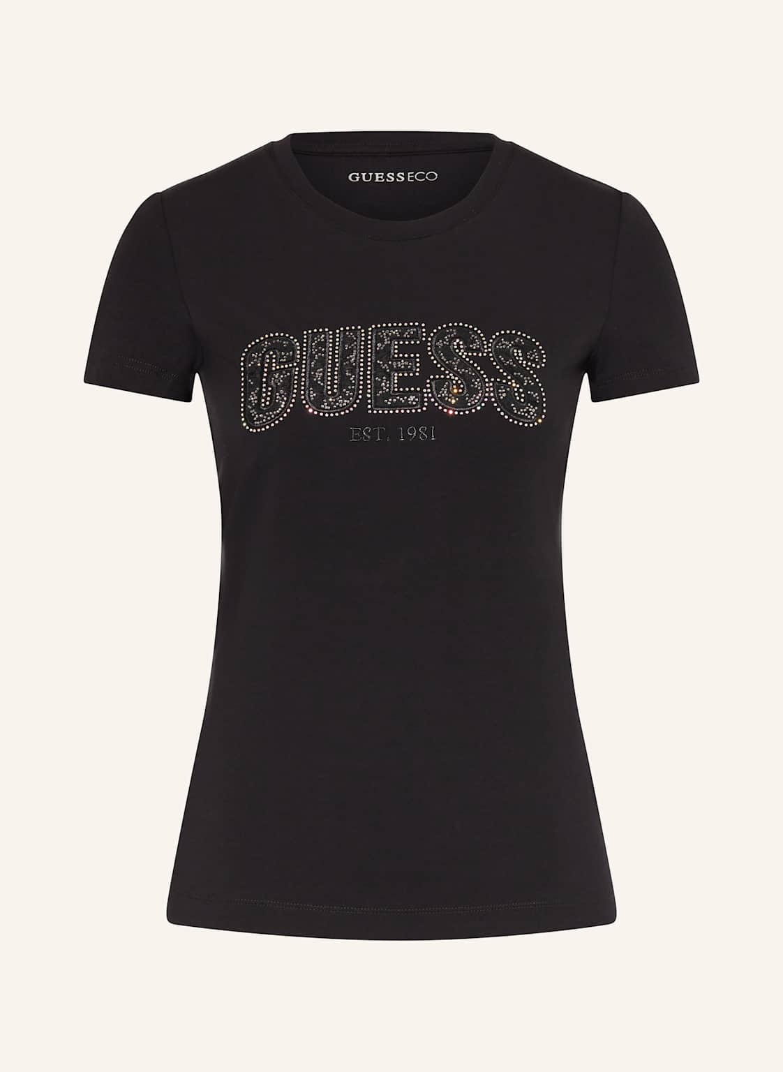 Guess T-Shirt Mit Schmucksteinen schwarz von Guess