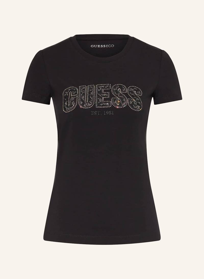 Guess T-Shirt Mit Schmucksteinen schwarz von Guess