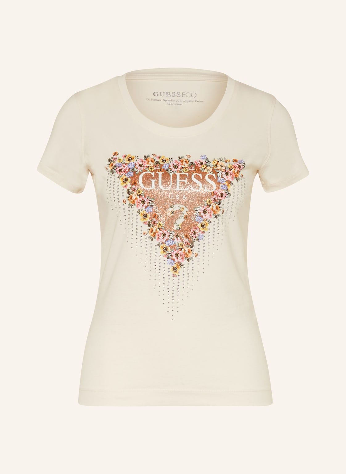 Guess T-Shirt Mit Schmucksteinen weiss von Guess