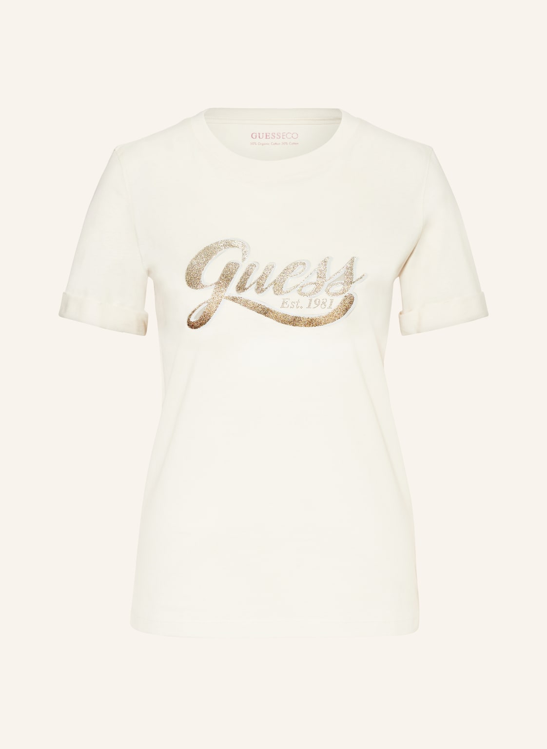 Guess T-Shirt Mit Schmucksteinen weiss von Guess