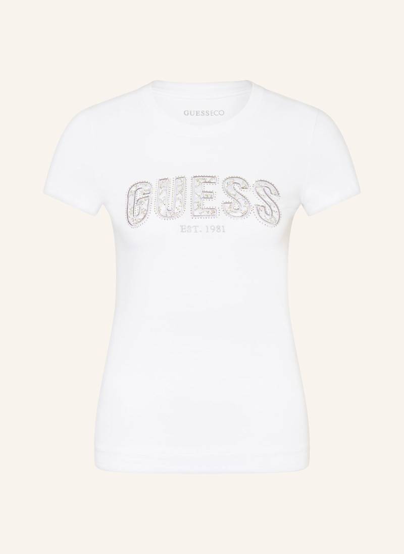 Guess T-Shirt Mit Schmucksteinen weiss von Guess