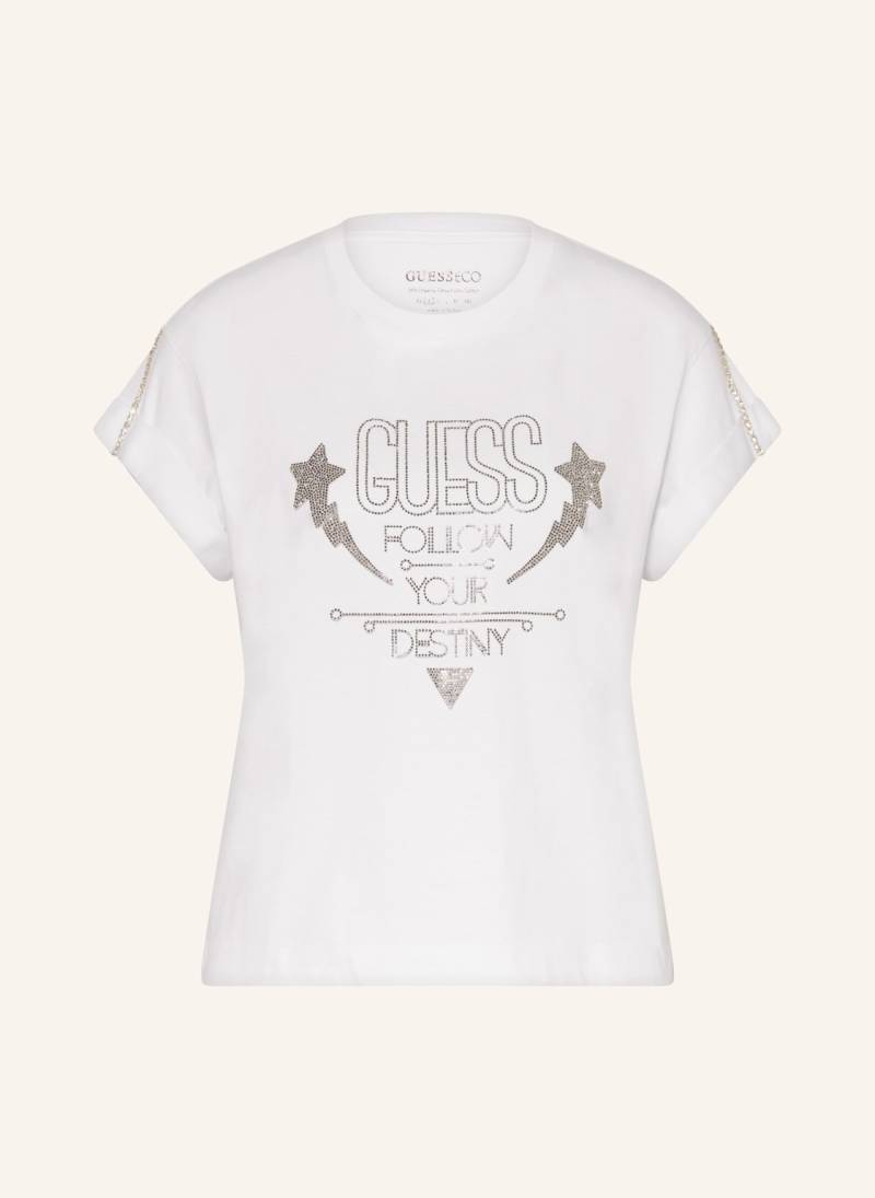 Guess T-Shirt Mit Schmucksteinen weiss von Guess