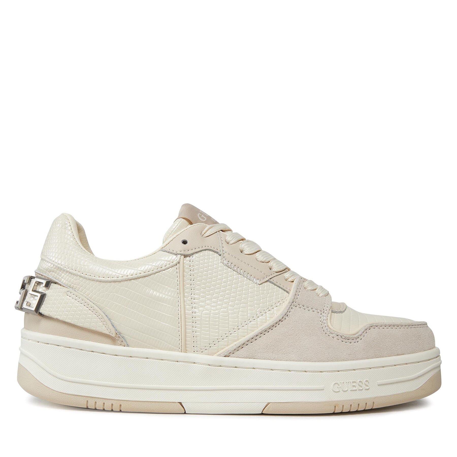 Sneakers Guess Ancona Low FMPANC PEL12 Écru von Guess