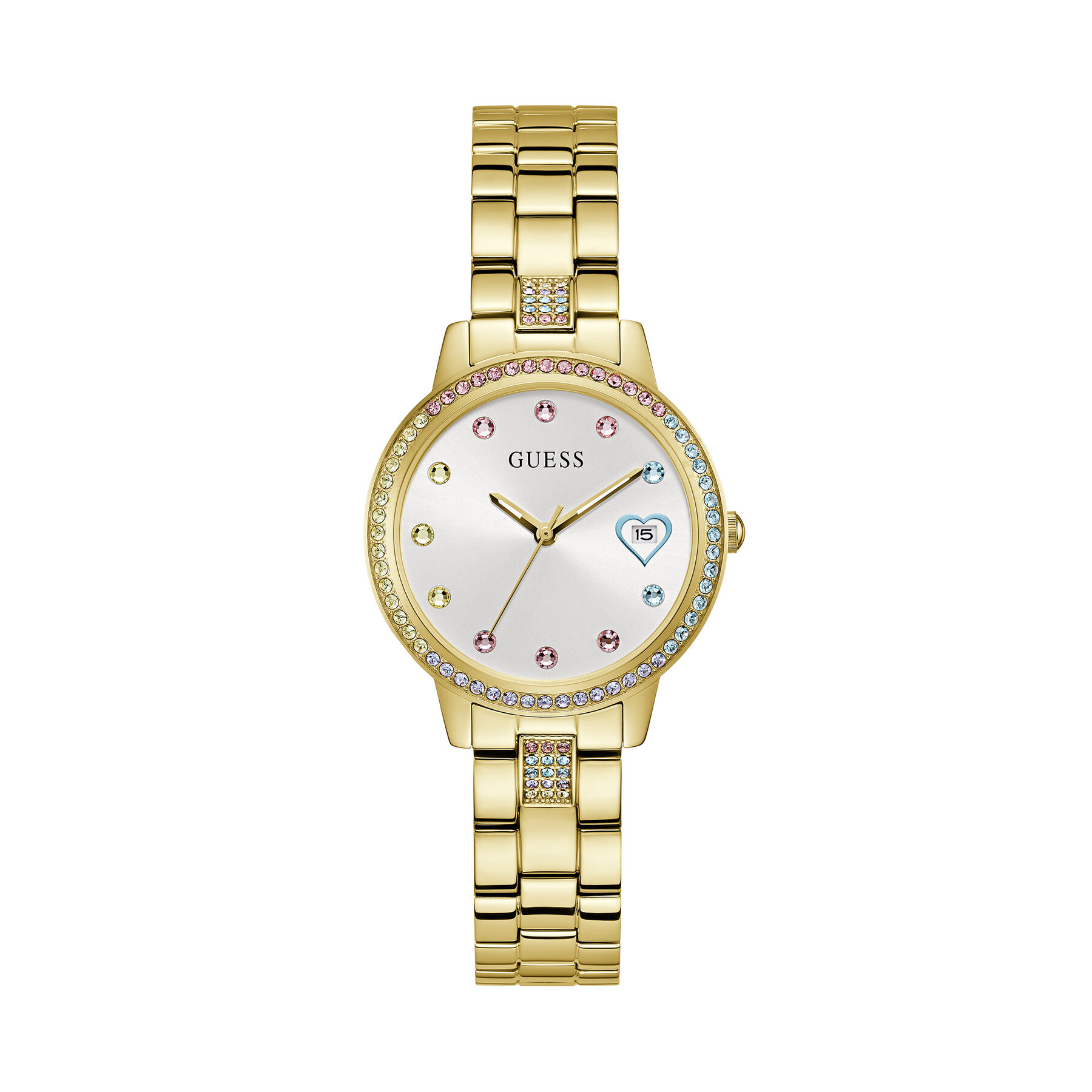 Uhr Guess Three Of Hearts GW0657L2 Goldfarben von Guess