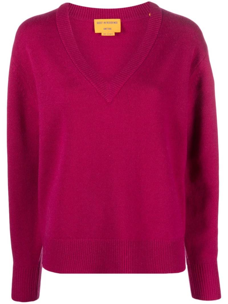 Guest In Residence V-neck cashmere jumper - Purple von Guest In Residence