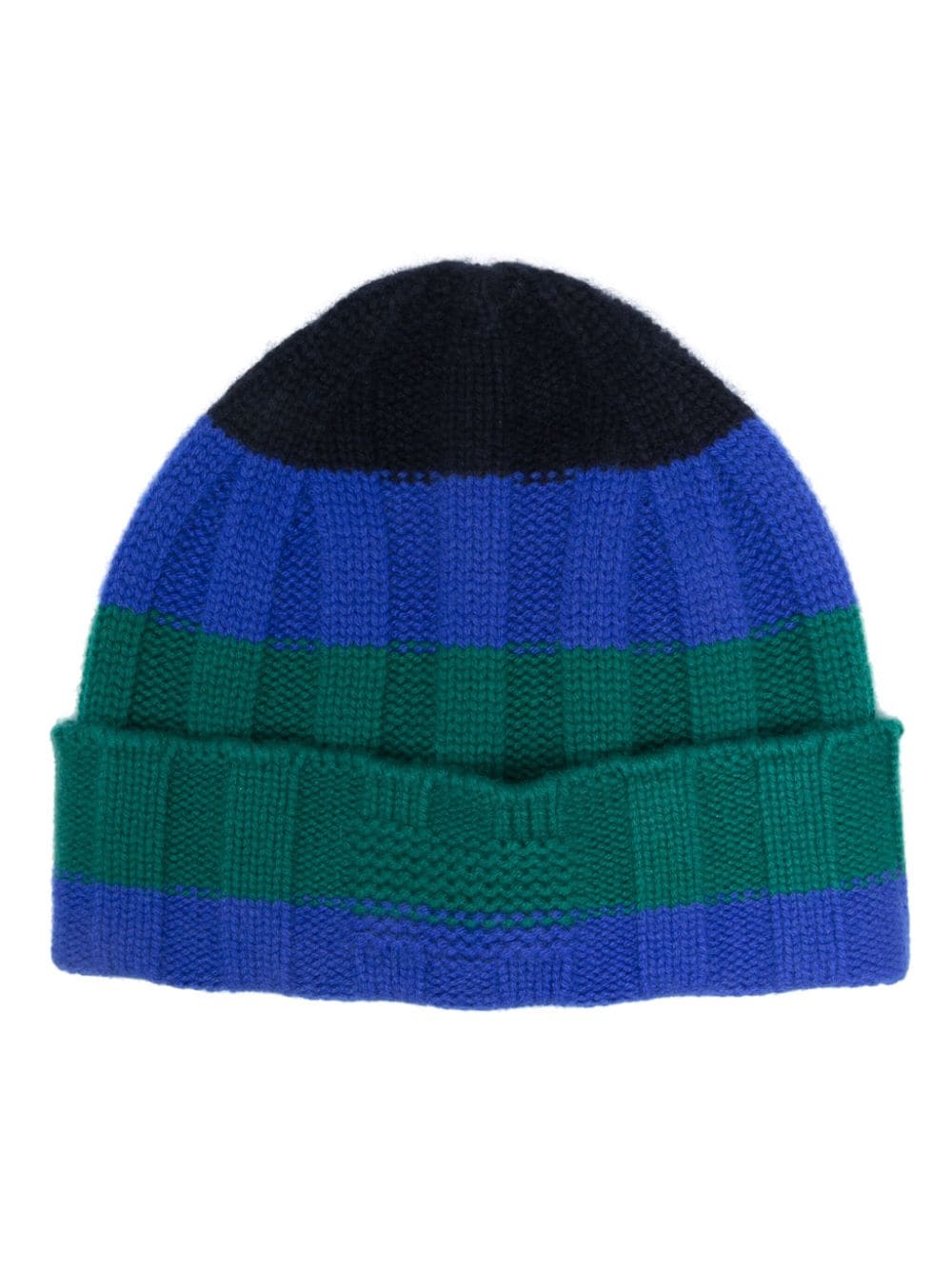 Guest In Residence striped ribbed cashmere beanie - Blue von Guest In Residence
