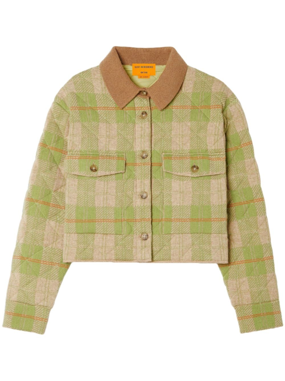 Guest In Residence tartan cropped jacket - Neutrals von Guest In Residence