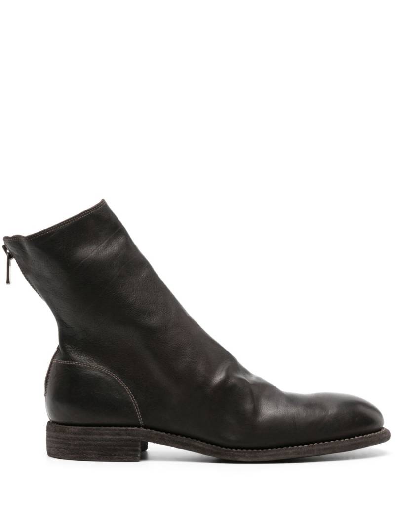 Guidi 986 zip-up leather boots - Brown von Guidi