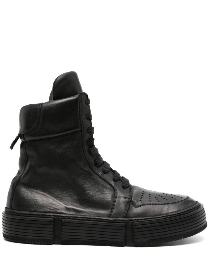 Guidi GJ06 leather high-top sneakers - Black von Guidi