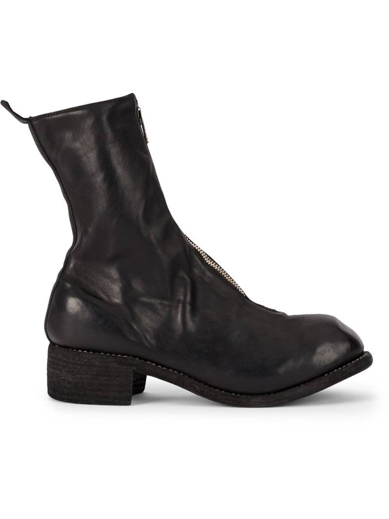 Guidi front zip ankle boots - Black von Guidi