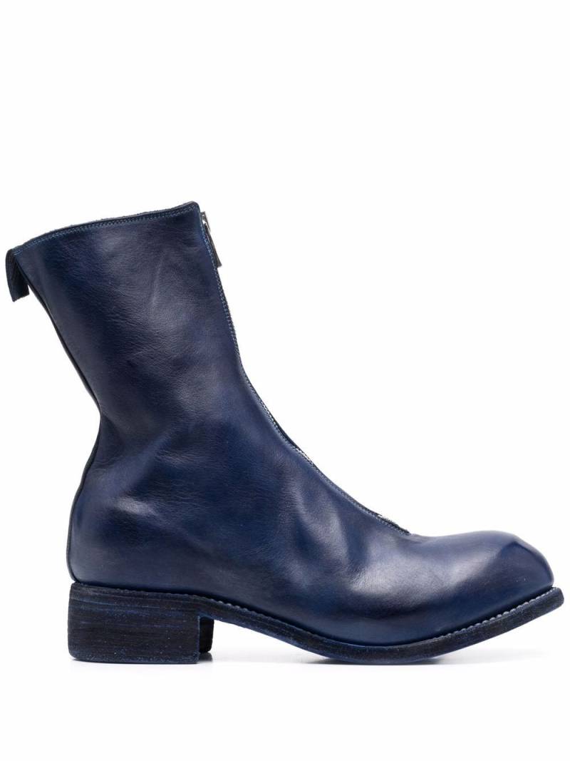 Guidi front-zip round-toe boots - Blue von Guidi