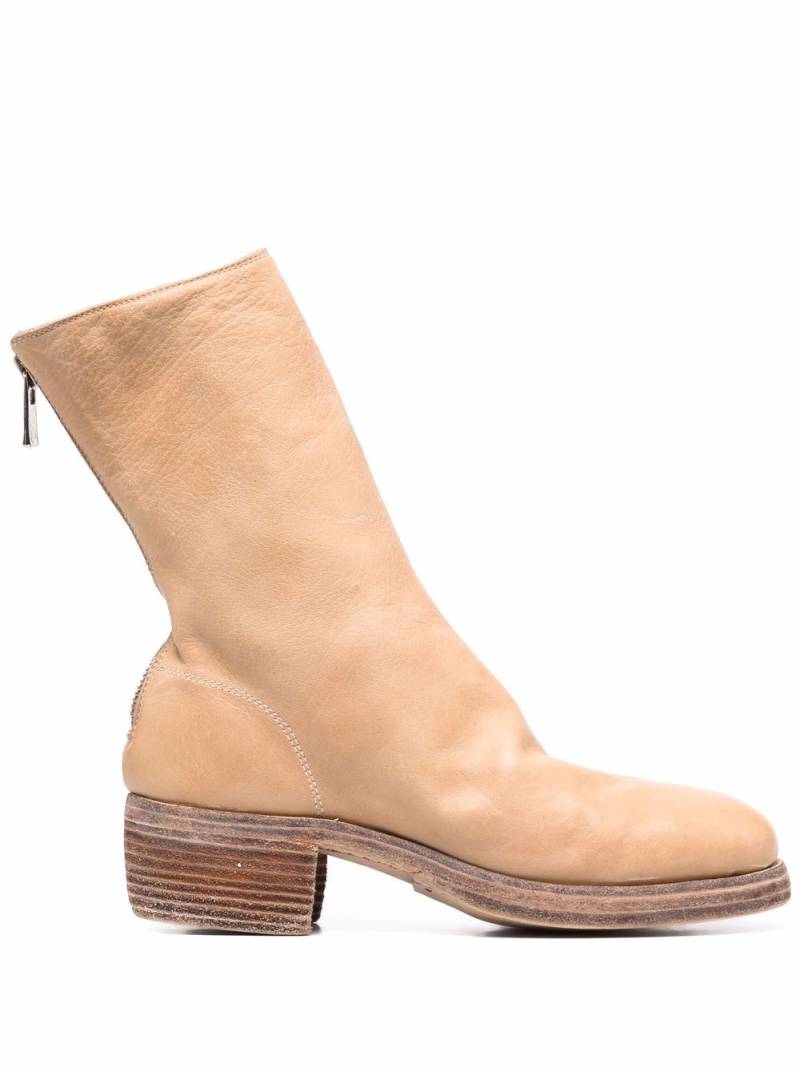 Guidi high leather ankle boots - Neutrals von Guidi