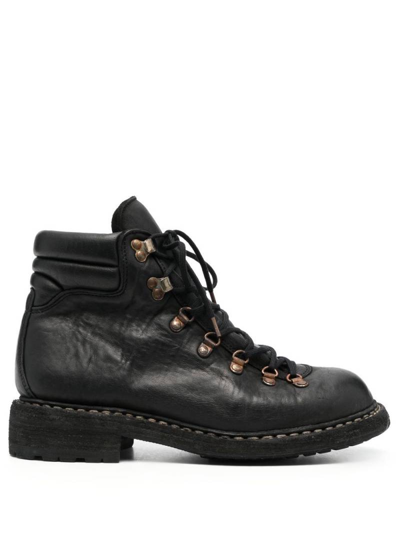 Guidi lace-up horse leather boots - Black von Guidi