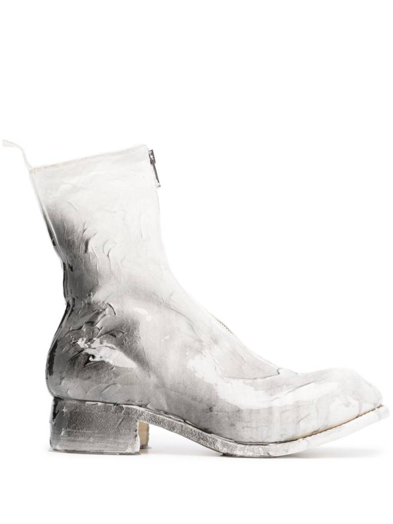 Guidi painted-effect ankle boots - White von Guidi