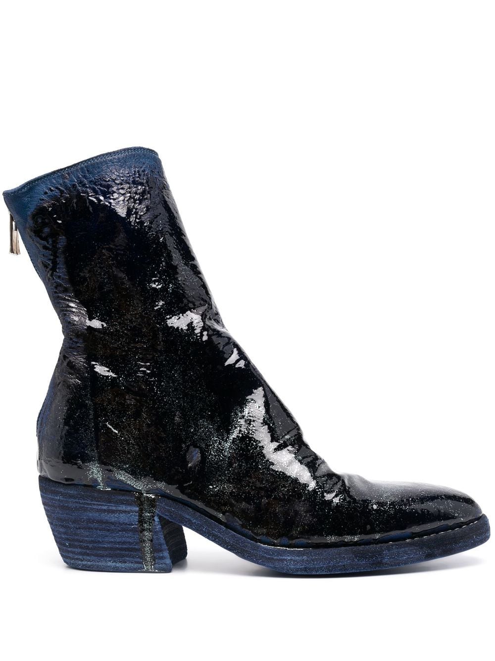 Guidi painted patent leather boots - Blue von Guidi