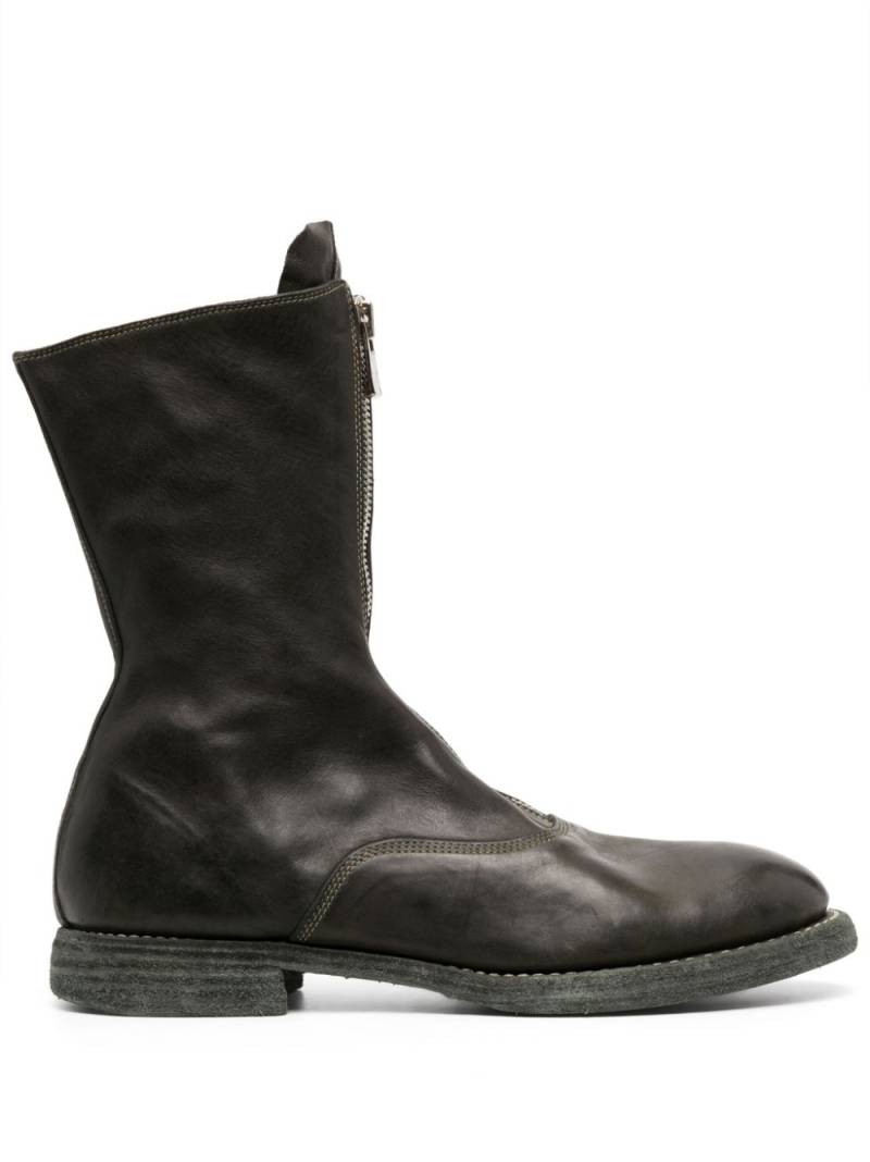 Guidi polished-leather zip-up boots - Green von Guidi