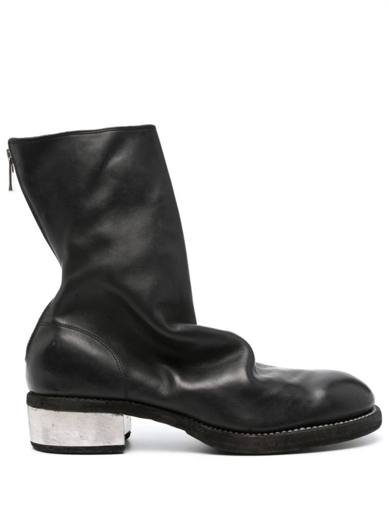 Guidi round-toe leather boots - Black von Guidi