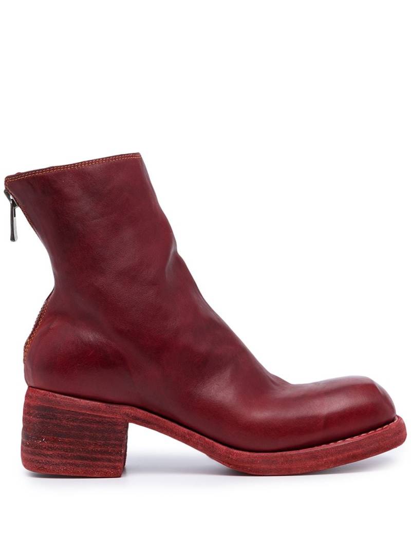 Guidi square-toe ankle boots - Red von Guidi