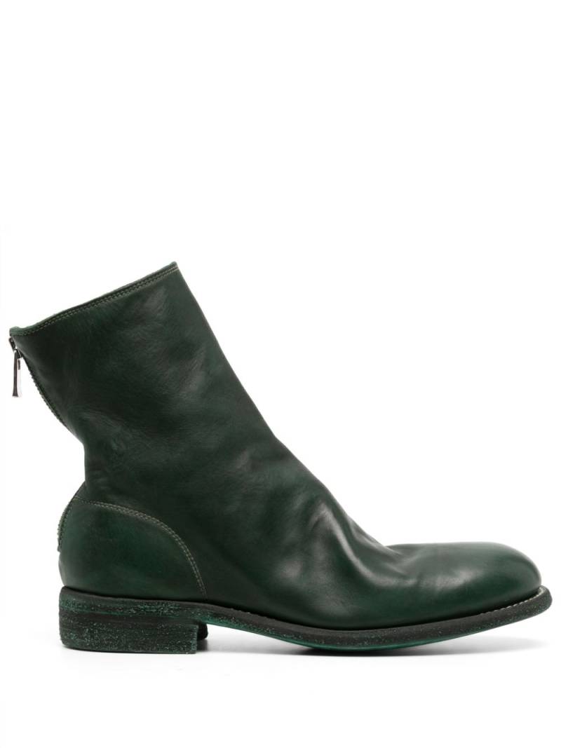 Guidi zip-up leather ankle boots - Green von Guidi