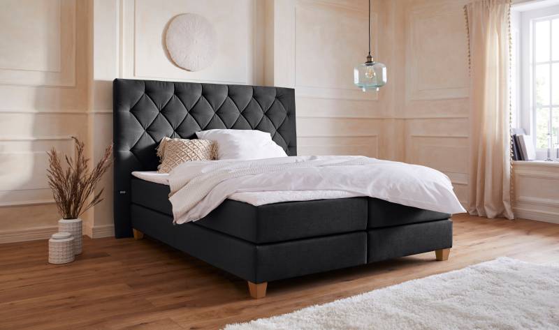 Guido Maria Kretschmer Home&Living Boxspringbett »Harmones hoch«, in 3 Breiten, Härtegrad auch im Mix mit je 1 Matratze in H2 und H3 von Guido Maria Kretschmer Home&Living