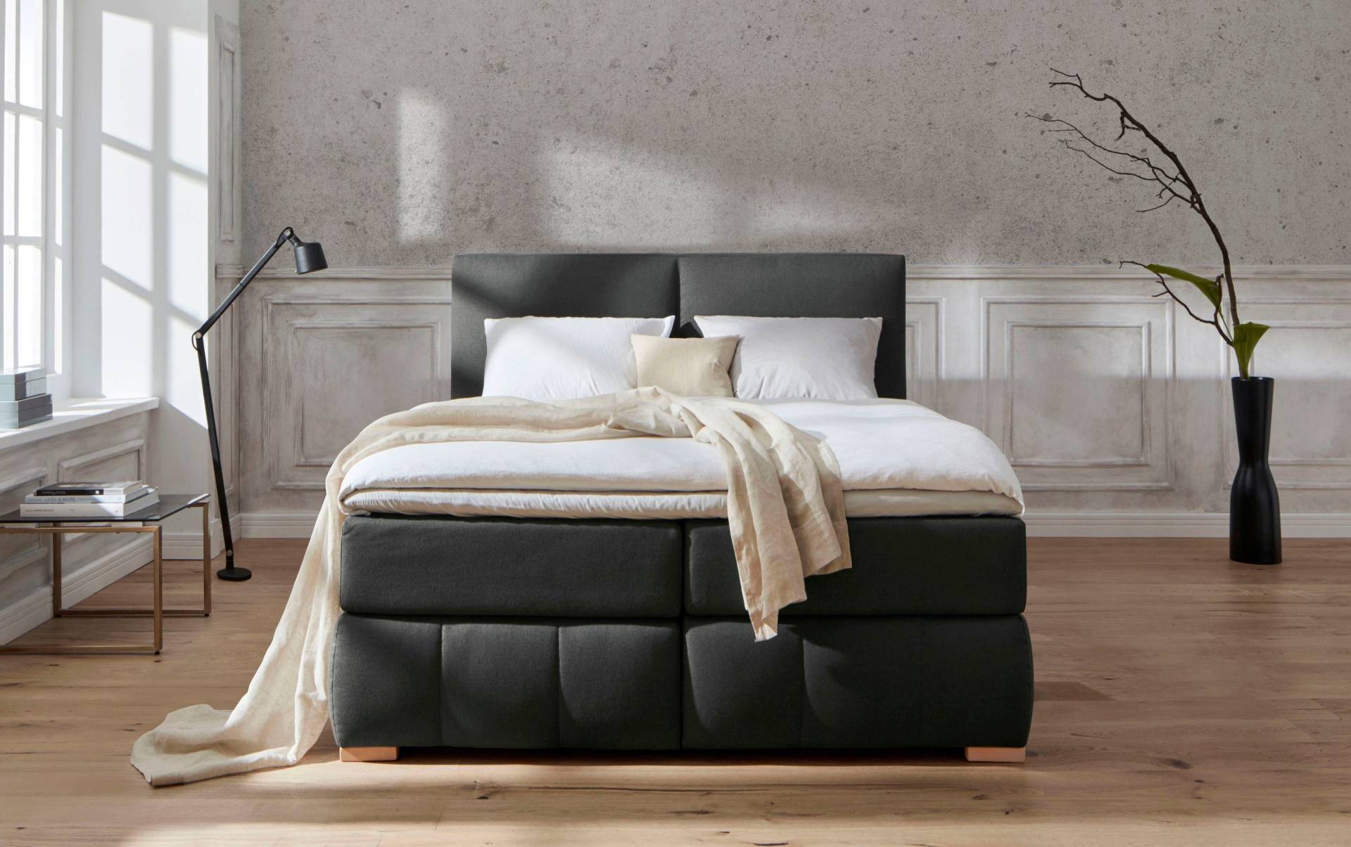 Guido Maria Kretschmer Home&Living Boxspringbett »Wehma«, inkl. Topper in 3 verschiedenen Matratzen, auch in Samtstoff von Guido Maria Kretschmer Home&Living