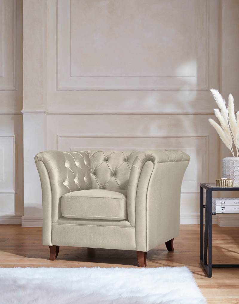 Home affaire Chesterfield-Sessel »Reims Cocktailsessel, Sessel«, mit echter Chesterfield-Knopfheftung, hochwertige Verarbeitung von home affaire