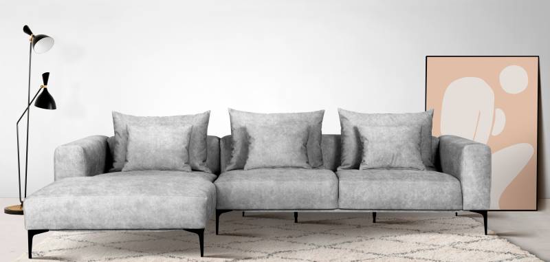 Guido Maria Kretschmer Home&Living Ecksofa »BENTE L-Form«, wahlweise Recamiere links oder rechts, mit schwarzen Metallfüssen von Guido Maria Kretschmer Home&Living