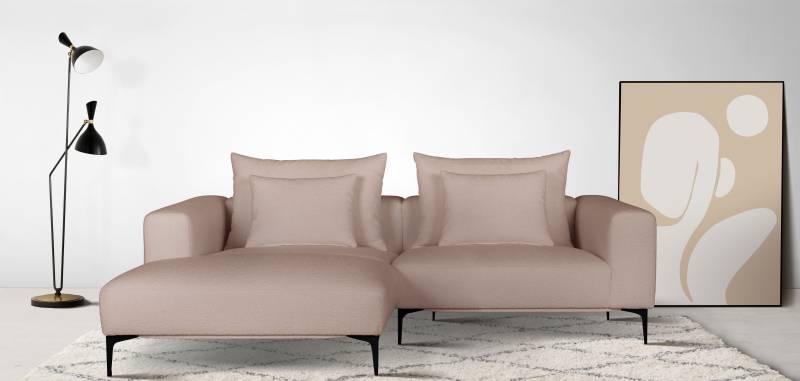 Guido Maria Kretschmer Home&Living Ecksofa »BENTE L-Form«, wahlweise Recamiere links oder rechts, mit schwarzen Metallfüssen von Guido Maria Kretschmer Home&Living