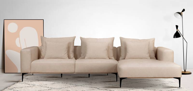 Guido Maria Kretschmer Home&Living Ecksofa »BENTE L-Form«, wahlweise Recamiere links oder rechts, mit schwarzen Metallfüssen von Guido Maria Kretschmer Home&Living