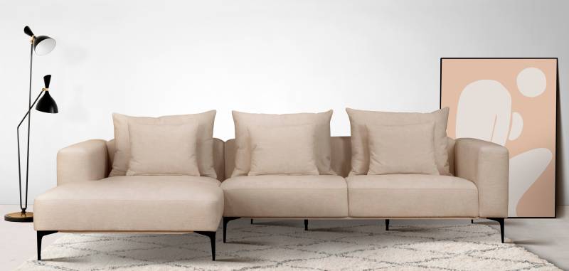 Guido Maria Kretschmer Home&Living Ecksofa »BENTE L-Form«, wahlweise Recamiere links oder rechts, mit schwarzen Metallfüssen von Guido Maria Kretschmer Home&Living