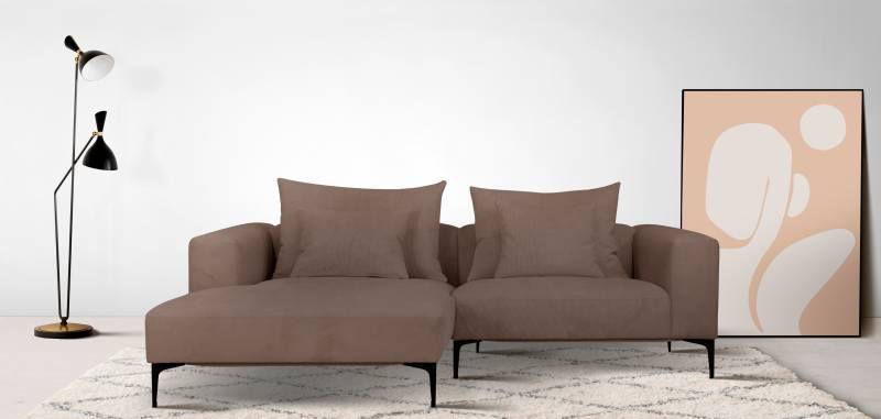 Guido Maria Kretschmer Home&Living Ecksofa »BENTE L-Form«, wahlweise Recamiere links oder rechts, mit schwarzen Metallfüssen von Guido Maria Kretschmer Home&Living