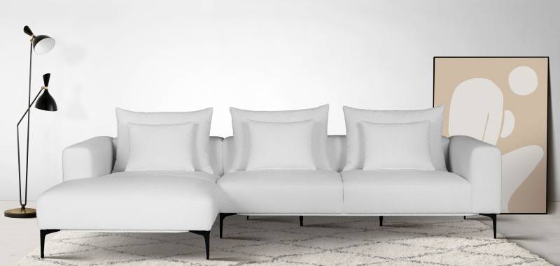 Guido Maria Kretschmer Home&Living Ecksofa »BENTE L-Form«, wahlweise Recamiere links oder rechts, mit schwarzen Metallfüssen von Guido Maria Kretschmer Home&Living